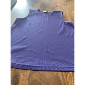 Alison DAILEY sleeveless Blouse M/L purple dress tank causal business or evening